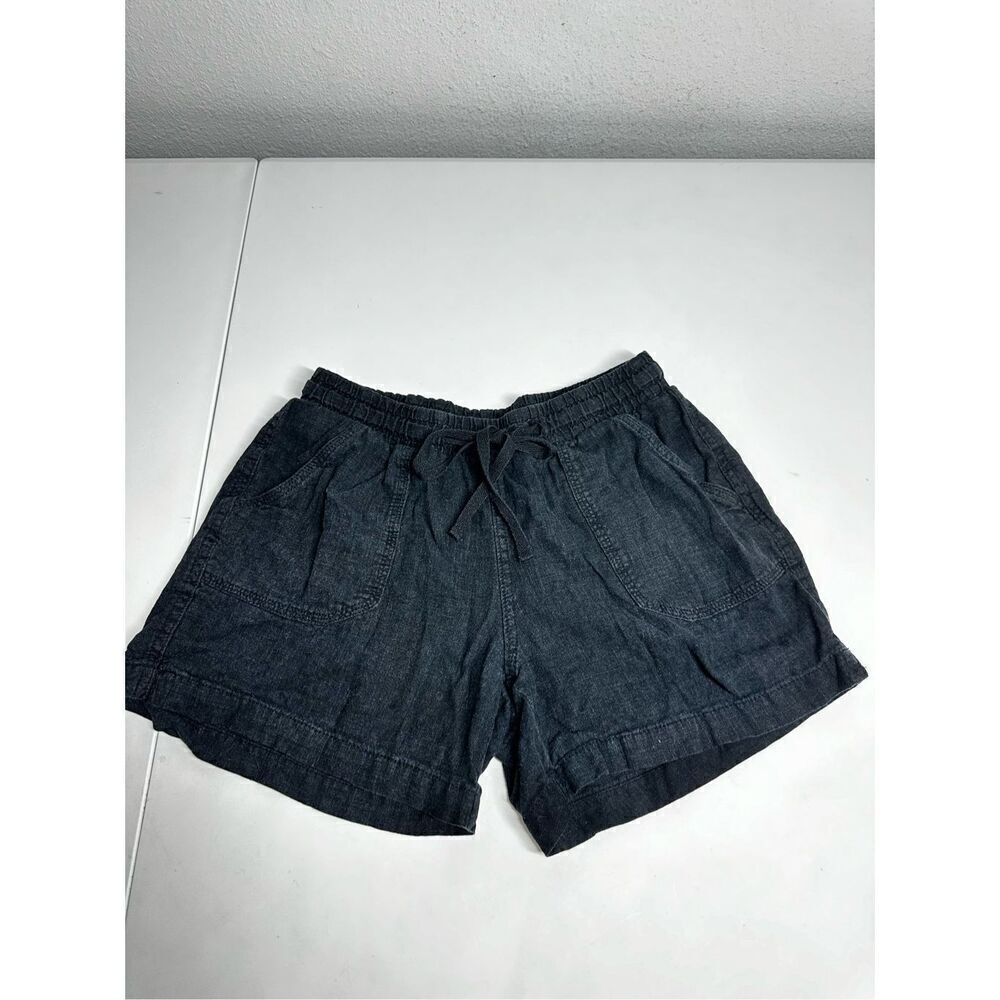 Est. 1946 Women’s Linen Blend Elastic Waist Shorts Size XS Dark Gray